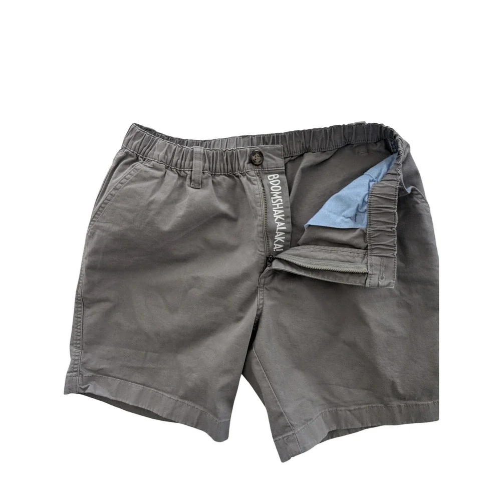 Chubbies Originals Gray Elastic Waist Stretch Cotton Shorts Womens Medium - Picture 6 of 10